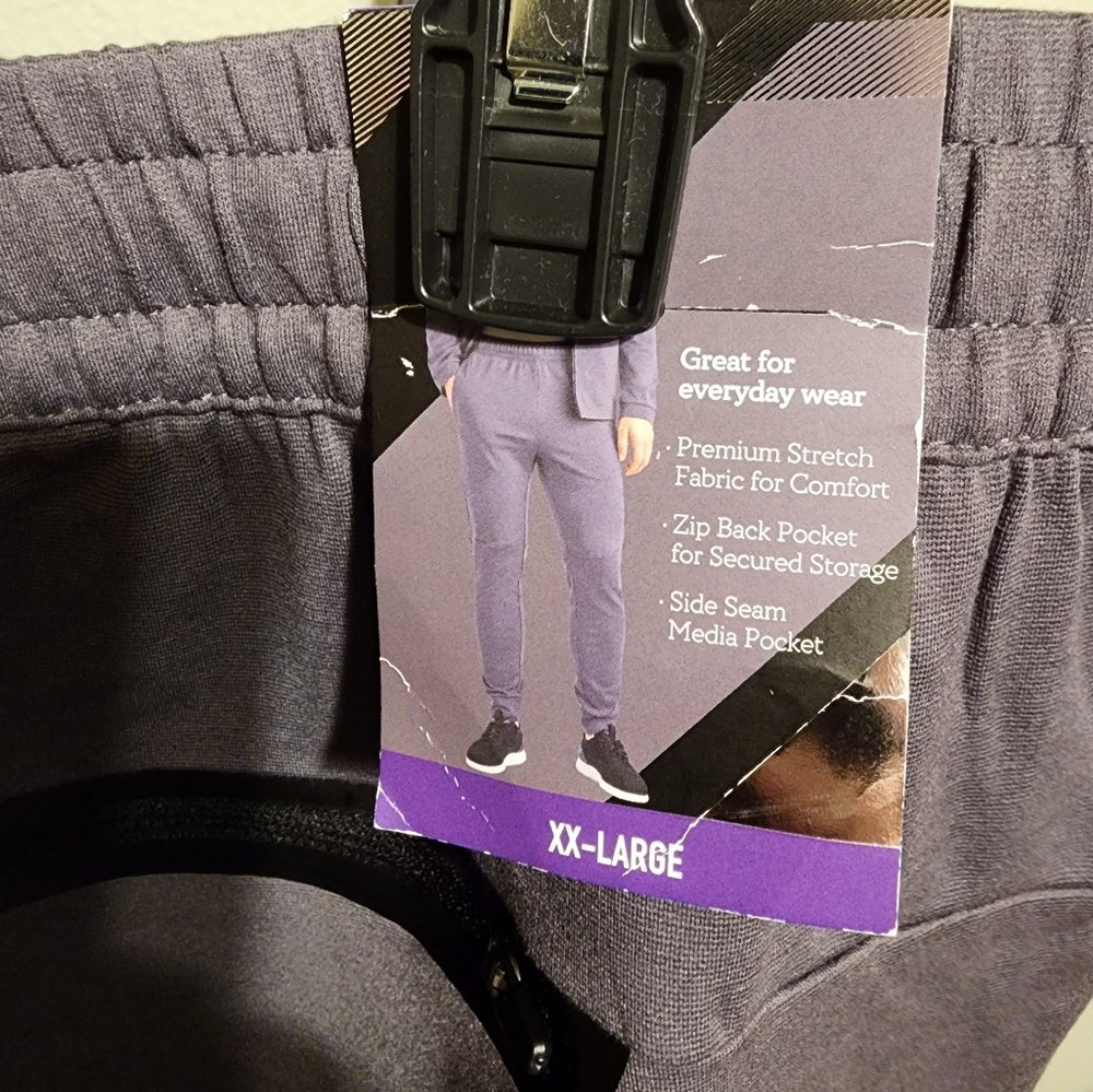 NWT Mens Members Mark Luxe Jogger. Size XXL. Gray - Picture 4 of 4